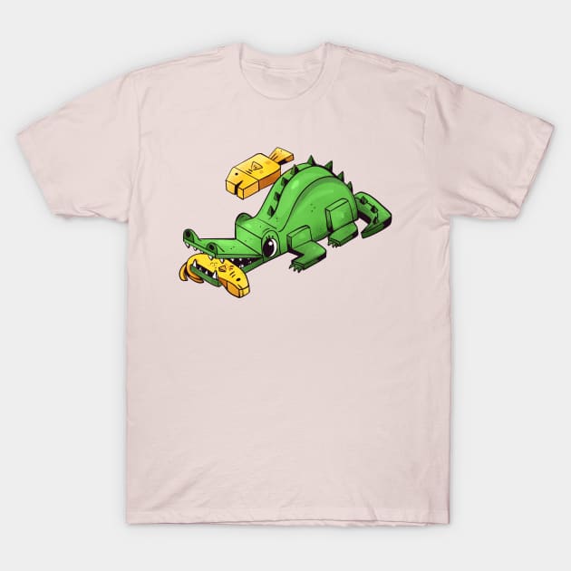 Hungry croc T-Shirt by Annada Menon